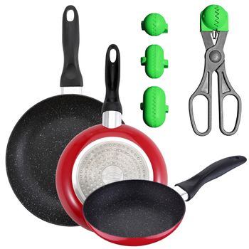 Pack De 3 Sartenes San Ignacio Ø16cm Ø20cm Ø24cm + Set De 5pc Boles Con  Tapa Verde con Ofertas en Carrefour