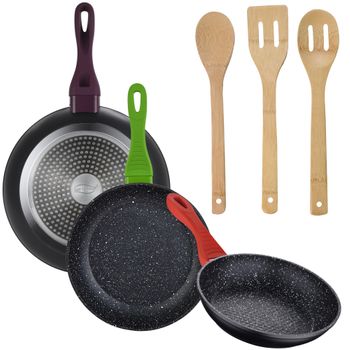 Pack De 3 Sartenes San Ignacio Ø16cm Ø20cm Ø24cm + Set De 5pc Boles Con  Tapa Verde con Ofertas en Carrefour