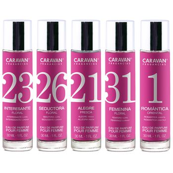 5x Caravan Perfumes Surtidos De Mujer Nº1 + Nº21 + Nº23 + Nº26 + Nº31.