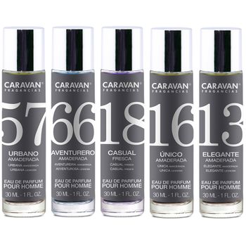 Caravan Fragancias Set Perfumes Surtidos Hombre Nº13 + Nº16 + Nº18 + Nº56 + Nº57 5 Piezas
