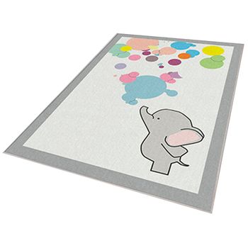 Alfombra De Poliester Estampada 80 X 120cm Modelo Bubbles Multicolor