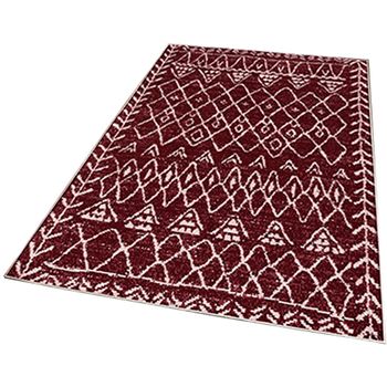 Alfombra De Poliester Estampada 80 X 120cm Modelo Battlefield Rojo