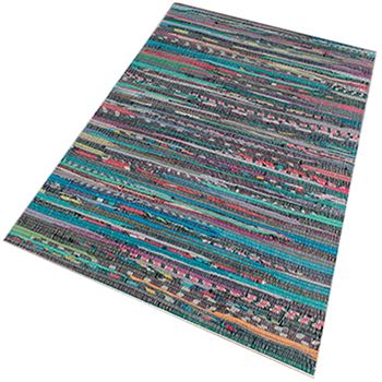 Alfombra De Poliester Estampada 80 X 120cm Modelo Wh1028 Multicolor