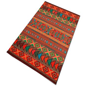 Alfombra De Poliester Estampada 100 X 150cm Modelo Tomahawk Multicolor