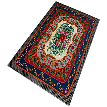 Alfombra De Poliester Estampada 100 X 200cm Modelo Thegrandma Multicolor