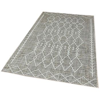 Alfombra De Poliester Estampada 100 X 200cm Modelo Thewedding Gris