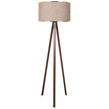 Lámpara De Pie Wellhome Tipo E27 Max 60 W 140 Cm Beige/oro