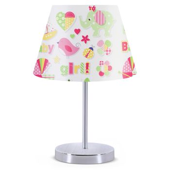 Lámpara De Noche 37cm Blanco/rosa, E27 Ip20 Máx 60w (incandescente)