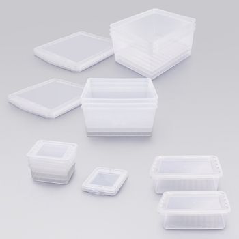 Pack De 11 Piezas Cajas De Almacenaje Fabricadas En Plástico Wellhome.