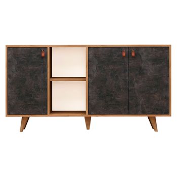 Mueble De Aglomerado De Madera Wellhome 140 X 86 X 40 Cm Negro