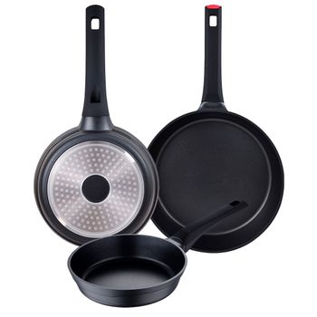 Set 3 sartenes aluminio forjado antiadherente – Cocina con BRA