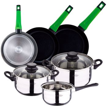 Set Batería De Cocina 5 Pzs Con 3 Sartenes Ø20ø24ø26cm San Ignacio Vitoria