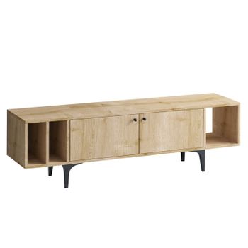 Mesa Tv De Aglomerado Wellhome 150 X 47 X 40 Cm Safiro Roble