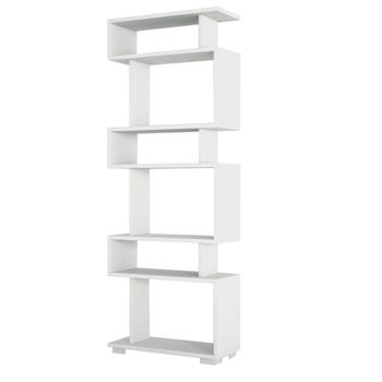 Librería,100% Tablero De Aglomerado Rechapado En Melamina, Color Blanco