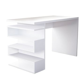 Escritorio De Aglomerado Wellhome 126x65,5x12 Cm Blanco