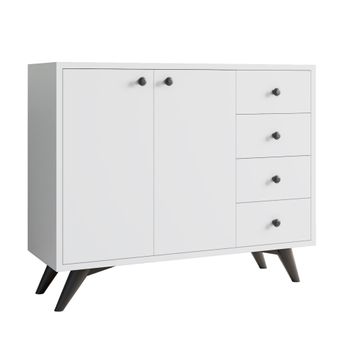 Mueble Multiusos De Aglomerado Wellhome 100 X 82 X 35 Cm Blanco