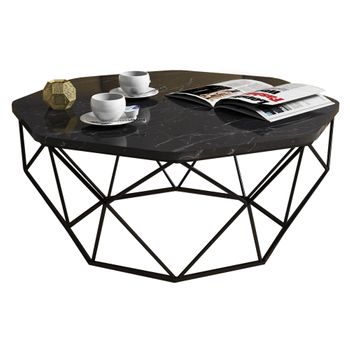 Mesa Auxiliar De Aglomerado Wellhome 92x92x39 Cm Negro