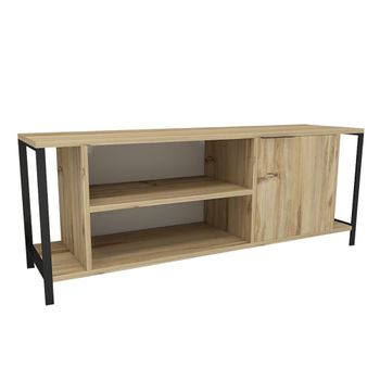 Mesa Tv De Aglomerado Wellhome 120 X 54 X 30 Cm Fieltro  negro