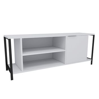 Mesa Tv De Aglomerado Wellhome 120 X 54 X 30 Cm Beyaz negro