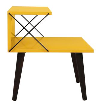 Mesilla De Aglomerado Rechapado Wellhome Mississipi 50x55x40 Cm Amarillo