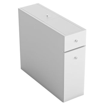 Mueble De Baño,100% Tablero De Aglomerado Rechapado En Melamina, Color Blanco