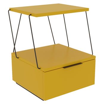 Mesilla De Aglomerado Rechapado Wellhome Mississipi 42x52x41 Cm Amarillo