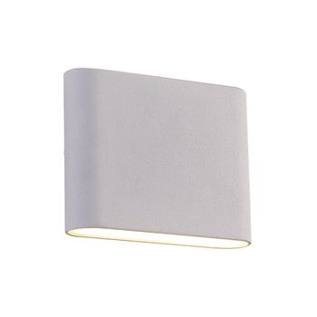 Aplique De Pared, Metal , Blanco, 12x9x2, Casquillo 1 X 6 W Led