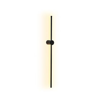 Aplique De Pared, Metal , Negro, 6x91x10, Casquillo 1 X 18 W Led