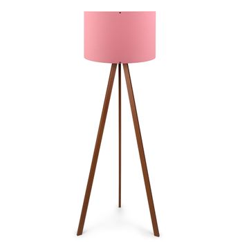 Lámpara De Pie Con 70% Mdf / 30% Pvc Fabric Color Rosa marrón
