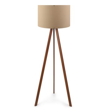 Lámpara De Pie Recta Beige Trípode Tanganica 38x38x140 E27 Wellhome