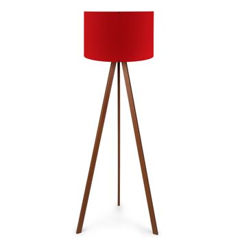 Lámpara De Pie Recta Rojo Trípode Tanganica 38x38x140 E27 Wellhome