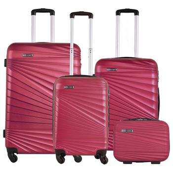 Pack 2 Maletas De Viaje Rígidas Cabina 4 Ruedas 55x40x20 Cm Trolley Abs  T71650p Coral/cora con Ofertas en Carrefour