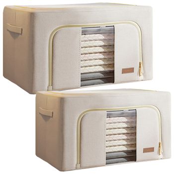 Set De 10 X Caja De Almacenamiento Plegable - 28x30x30cm - Juego De 10  Cajas Almacenaje - Organizadoras Con Asa - Contenedores Para Ropa O  Juguetes - Beige [en.casa]® con Ofertas en Carrefour