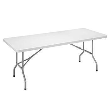 Mesa Plegable Multifuncional 180x75x74cm, Fijador Automático Plegado, Asa.