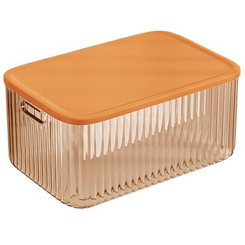 Caja De Almacenamiento Con Tapa Naranja 16,5