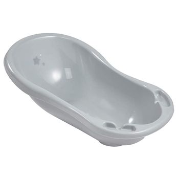 Bañera Ergonómica Con Tapón, De 0 A 12 Meses, 84 Cm, Maria, Gris Wellhome