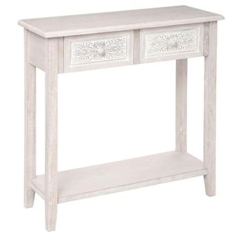 Aparador Práctico Y Elegante Con 2 Puertas En Madera Blanca (80x34,5x85cm)  Wellhome con Ofertas en Carrefour