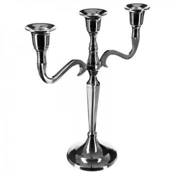 Candelero De Metal Con 3 Cabezasdimensiones L. 22,5 X P. 9,1 X H. 26,5 Cm Wellhome