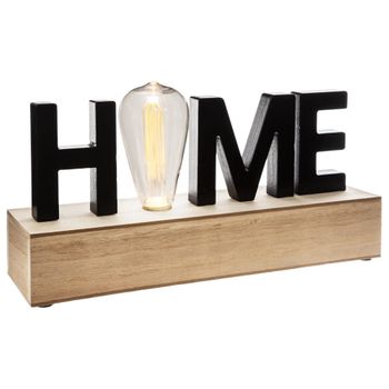 Decoración Depalabras Led Para Tu Hogar Dimensiones L. 34 X D. 8 X H. 16 Cm Wellhome