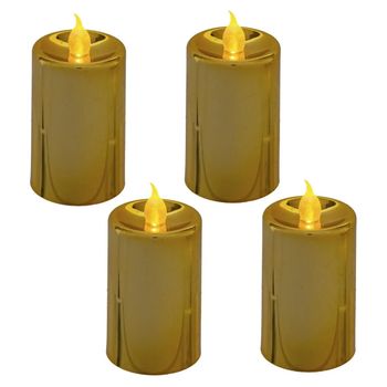 Set 5 Velas Led Votiva Oro Wellhome