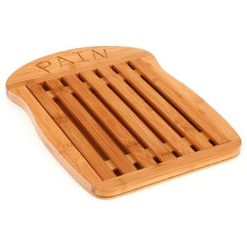 Tablero Para Rebanadas De Pan En Bambú Dimensiones  34x26x2 Cm Wellhome