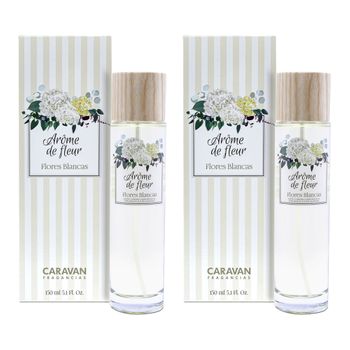 Set De 2 Frascos 150 Ml Caravan Arome De Fleur Flores Blanca