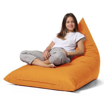 Puf-cama Pirámide Poliester Wellhome 145x35x90 Naranja