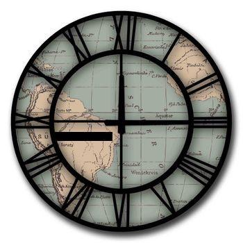 Reloj Decorativo Mdf Wellhome Con Estilo Sudamérica D=50