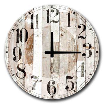 Reloj Decorativo Mdf Wellhome Tablón Blanco D.50