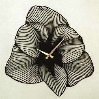 Reloj De Pared Metal Decorativo Con Estilo De Flor