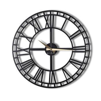 Reloj Pared Metal Wellhome Decorativo Con Estilo"numeros Romanos"50x50