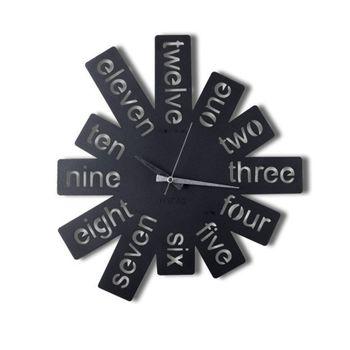 Reloj De Pared Metal Decorativo Con Estilo "numeros En Ingles"  50x50