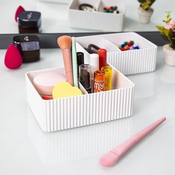 Organizador De Maquillaje Básico Blanco Wellhome