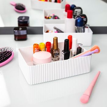 Organizador De Maquillaje 1 Compartimento Blanco